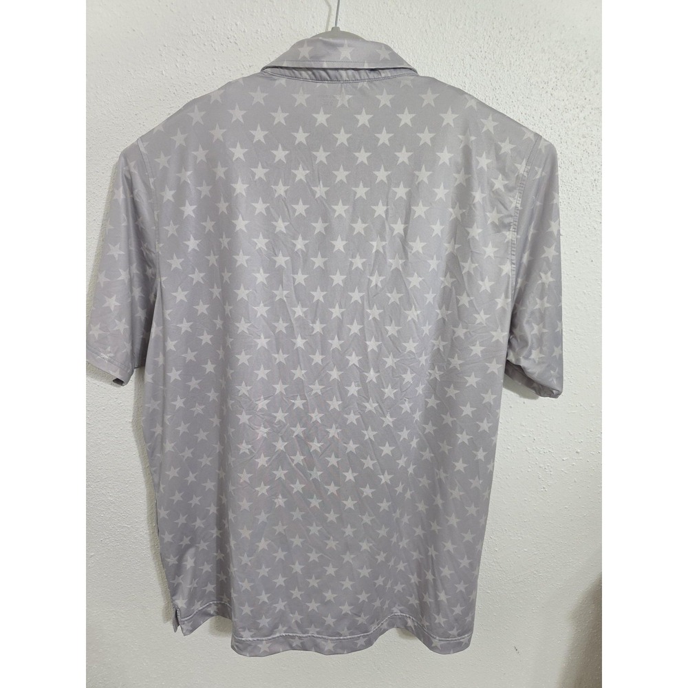 U Suck At Golf Polo Shirt Mens 2XL Gray Star Print Golf Performance Stretch - Picture 5 of 8